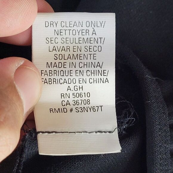 Anne Klein High-rise Wide Leg Dress Pants S Black Elastic Waist Cocktail Evening - Picture 12 of 12